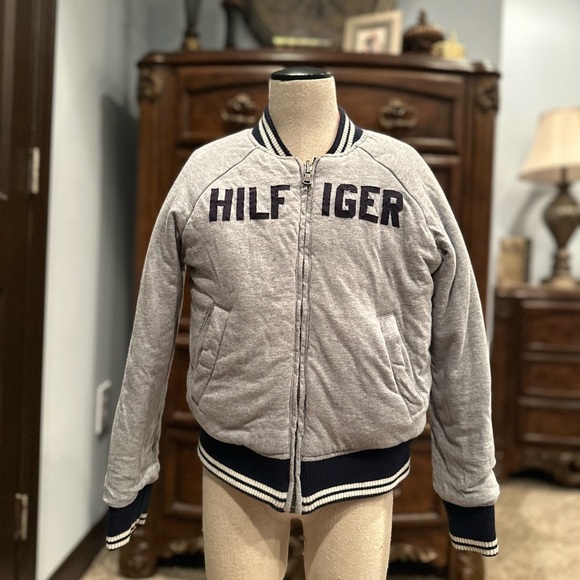 BOYS TOMMY HILFIGER reversible BOMBER JACKET size 4-5 - Picture 8 of 10